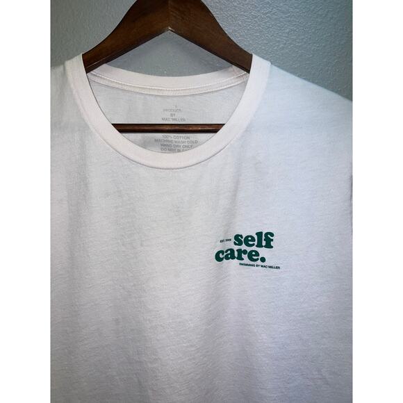 Mac Miller Self Care Shirt Swimming By Mac Miller Stained Pink Faded Tee Large - Picture 2 of 13